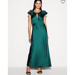 💎Satin Emerald Green Dress